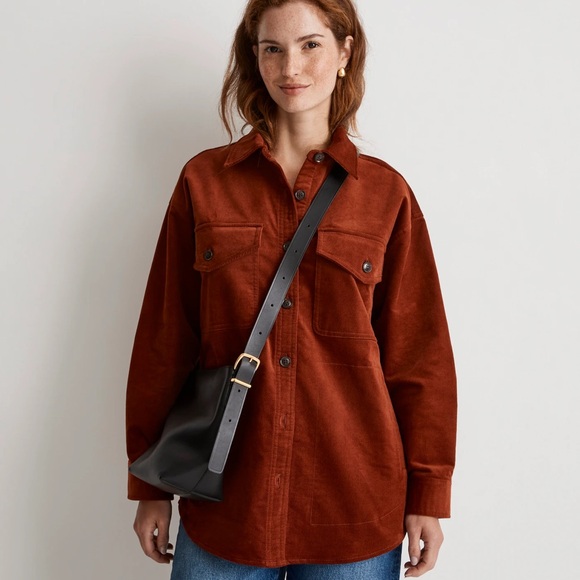 NWT Madewell Corduroy Twill Oversized Shirt-Jacket L - Picture 2 of 5